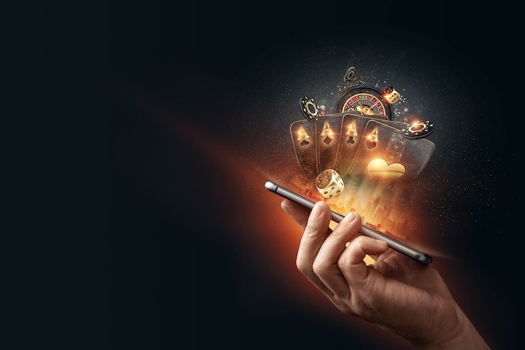 Antarmuka permainan Mesin Arcade dengan papan skor dan tombol kontrol